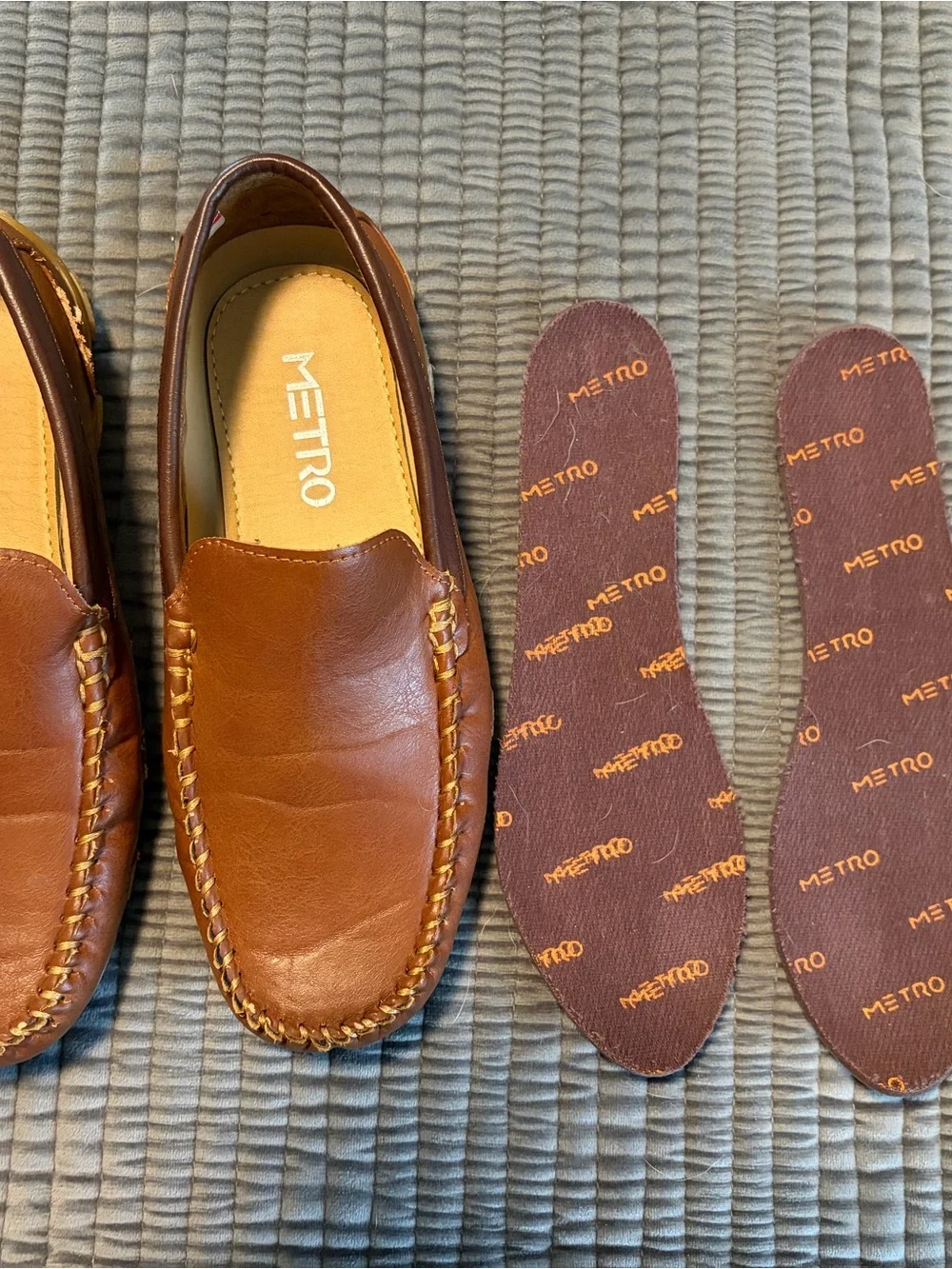 Metro Brown Kids Moccasin Shoes